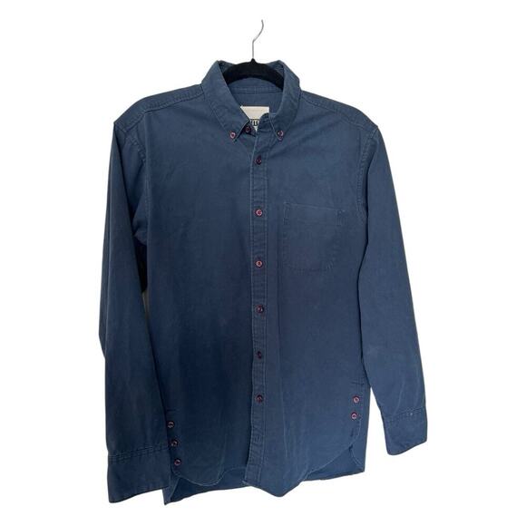 Kith Classics Button Down Blue Utility Shirt Cotton Navy Size M Heavy Duty - Picture 7 of 11